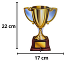 Troféu com Bola e sem bola Display MDF