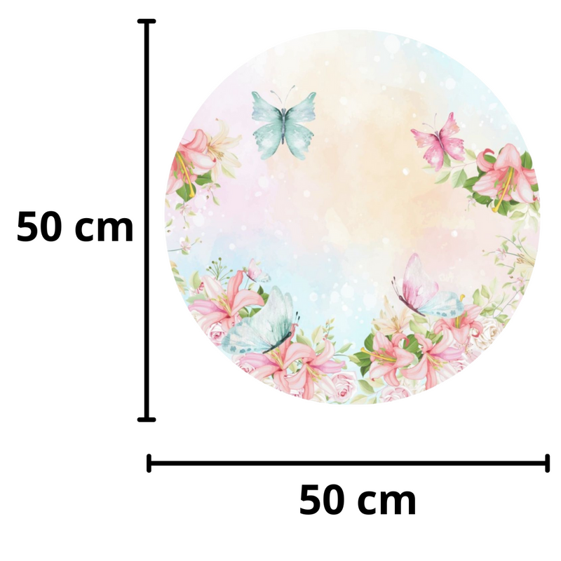 Painel Borboletas 50cm De Tecido