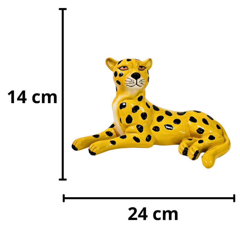 Onça Pintada Deitada 14x24cm