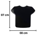 Kit Camisas Branca e Preta 7x8cm