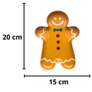 🍪 Boneco Biscoito de Natal com Bandeja de Plástico 🎄