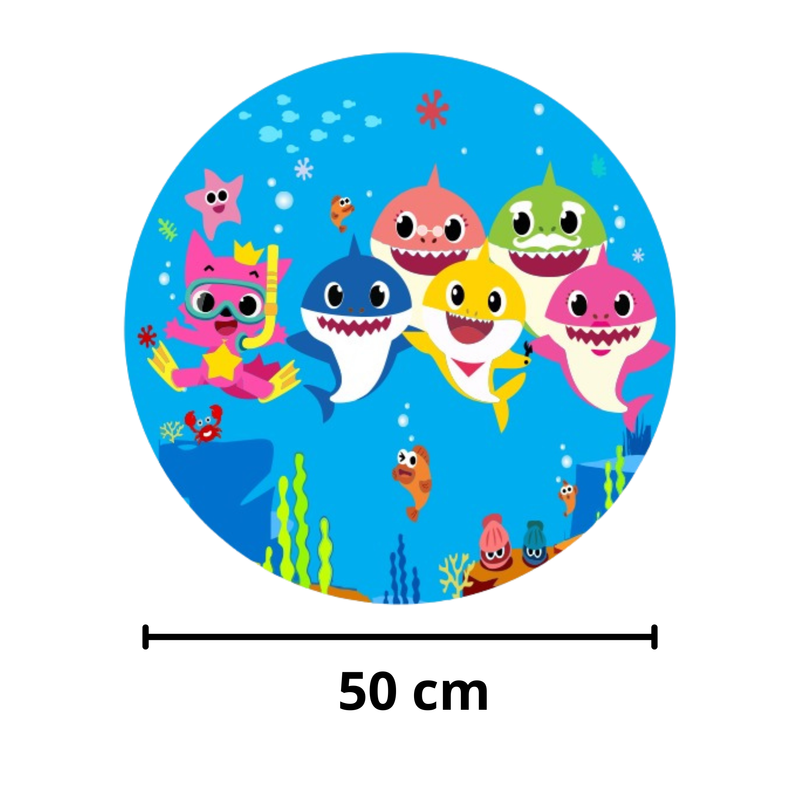 Painel Decorativo Baby Shark 50 cm – Decoração Perfeita para Festas Infantis