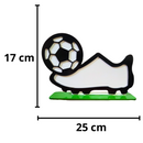 Display Chuteira Branca com Bola - MDF