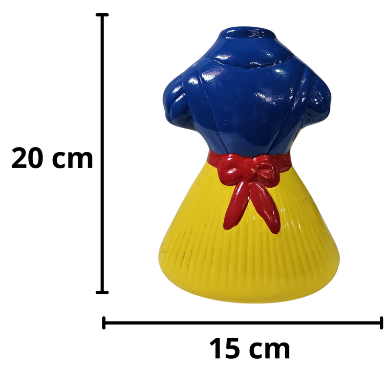 Vestido Branca de Neve Grande 20x15cm