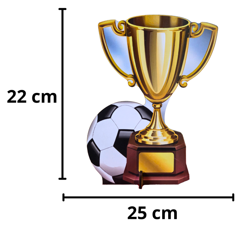Troféu com Bola e sem bola Display MDF