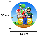 Painel 50cm De Tecido Super Mario
