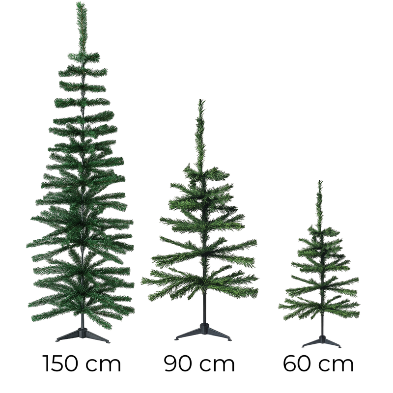 Árvore de Natal Artificial 150, 90 ou 60 cm | Fácil Montagem e Acabamento Realista para o seu Natal Perfeito