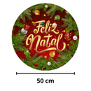 Painel Decorativo Feliz Natal 50 cm – Decoração prática e encantadora para suas comemorações