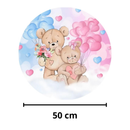 Painel Decorativo Chá Revelação Ursinhos 50 cm