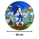 Painel Decorativo Sonic 50 cm – Perfeito para Decoração de Festas Temáticas