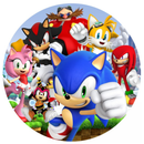 Painel Decorativo Sonic 50 cm – Perfeito para Decoração de Festas Temáticas