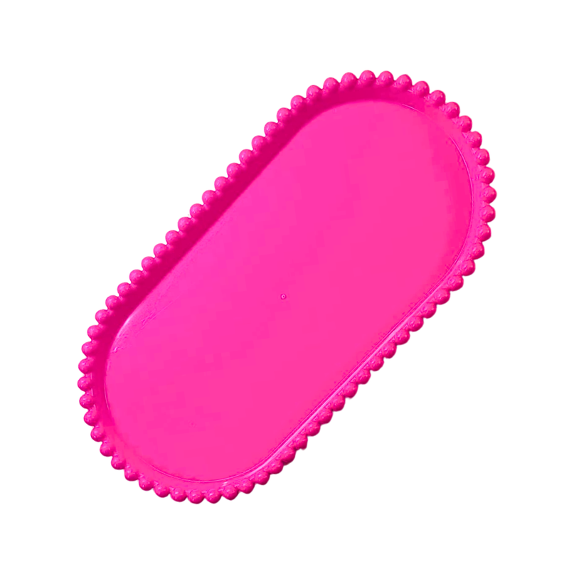 Bandeja Borda Redonda Design Bolinhas 24x12cm