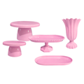 Kit de Decoração para Mesa de Festa – Bandejas e Vaso