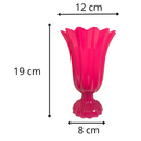 Vaso Plástico Pontas Ondulado 19x8cm cima 12cm