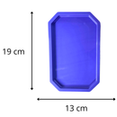 Bandeja de Plástico Bordas Retas 19x13cm