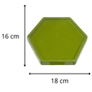 Bandeja Plástico Sextavada 16x18cm