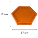 Mini Bandeja Decorativa Sextavada 17x17cm