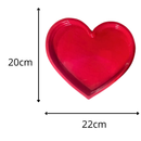 Bandeja Coração de Plástico 20x22cm