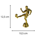 Mini Troféu Jogador De Futebol Plástico Dourado 12,5cm