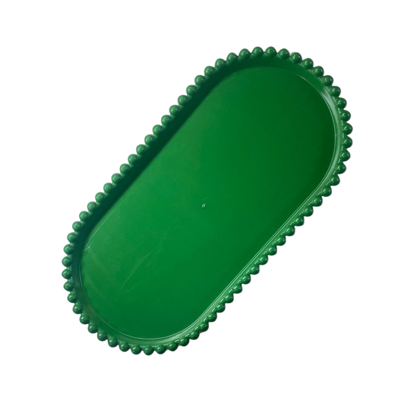 Bandeja Borda Redonda Design Bolinhas 24x12cm