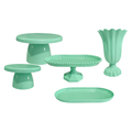Kit de Decoração para Mesa de Festa – Bandejas e Vaso