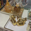 Bandejas decoração para casa e festas bandeja de plástico branca com detalhes dourado alto relevo.